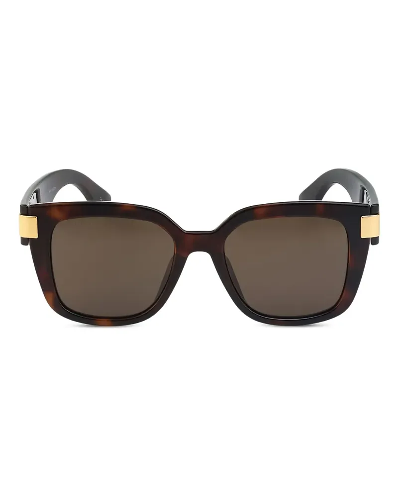 Gucci Sonnenbrille mit eckigem Gestell - Braun Braun