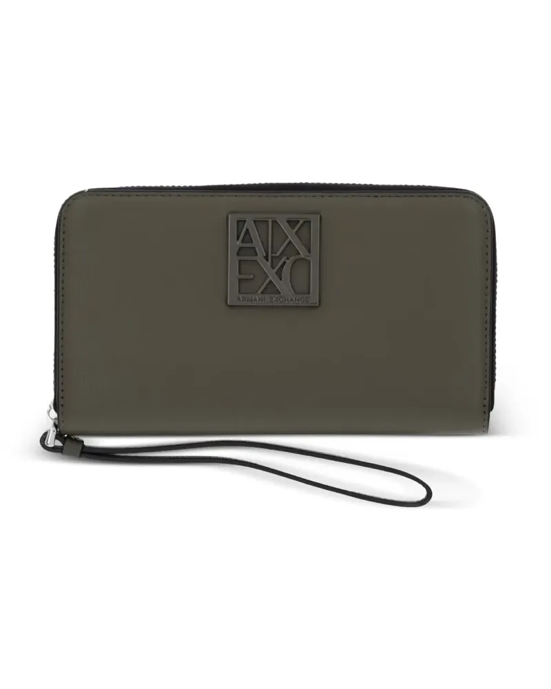 Armani Exchange Portemonnaie mit Logo-Schild - Grün Grün
