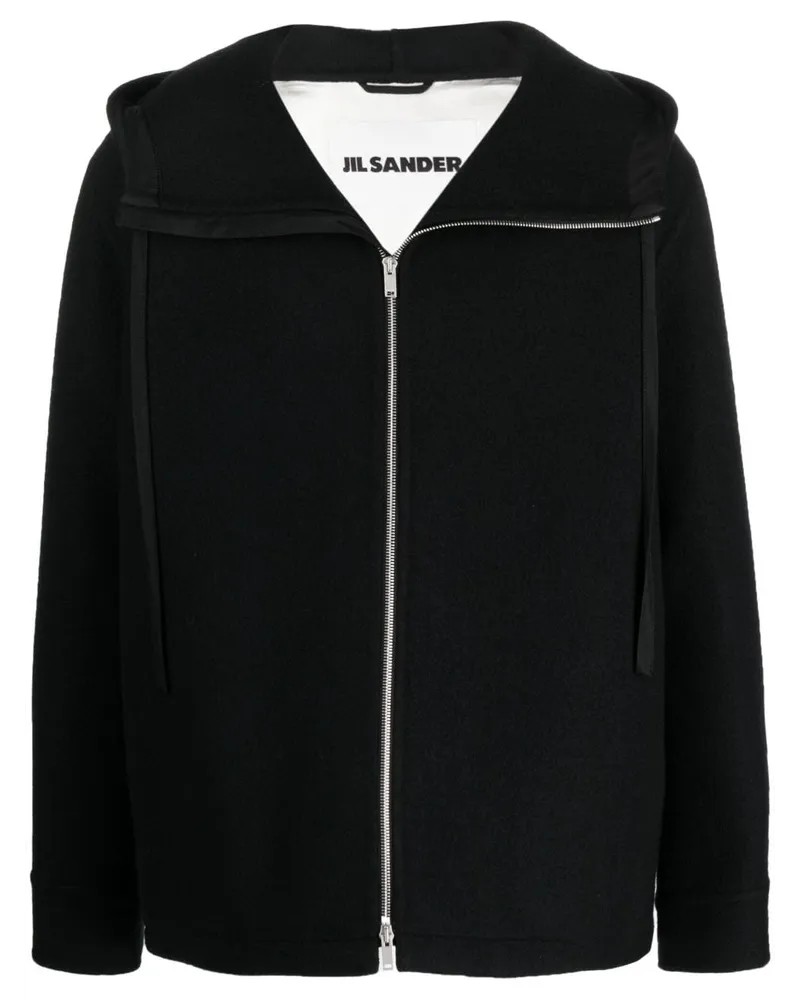 Jil Sander Klassische Kapuzenjacke - Schwarz Schwarz