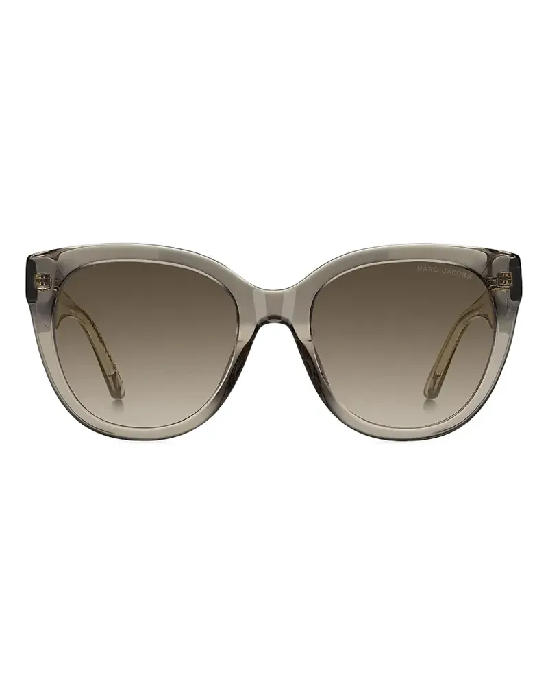 Marc Jacobs Cat-Eye-Sonnenbrille mit Logo-Schild - Grau Grau
