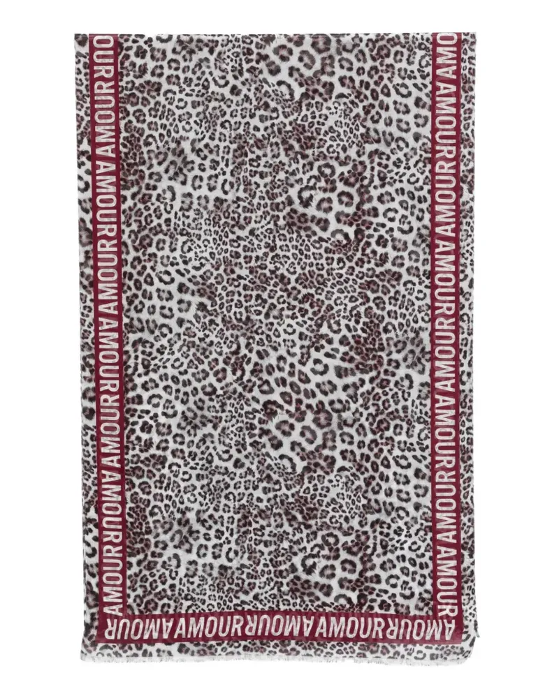 Marc Cain animal-print scarf - Weiß Weiß