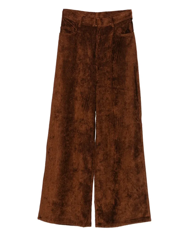 Petar Petrov Cordhose mit weitem Bein - Braun Braun