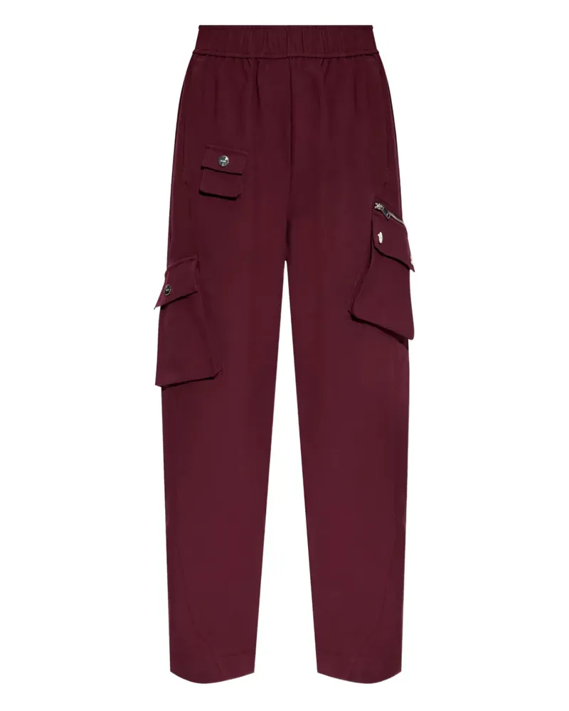 Ganni Jeans mit elastischem Bund - Rot Rot