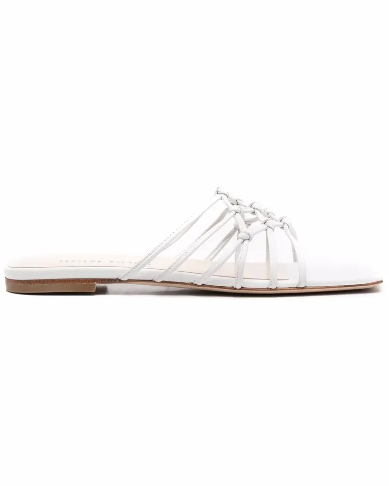 Fabiana Filippi Flache Sandalen - Weiß Weiß