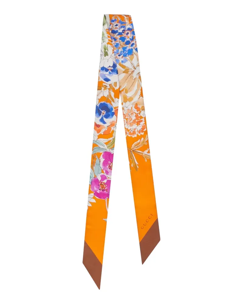 Gucci floral scarf - Orange Orange
