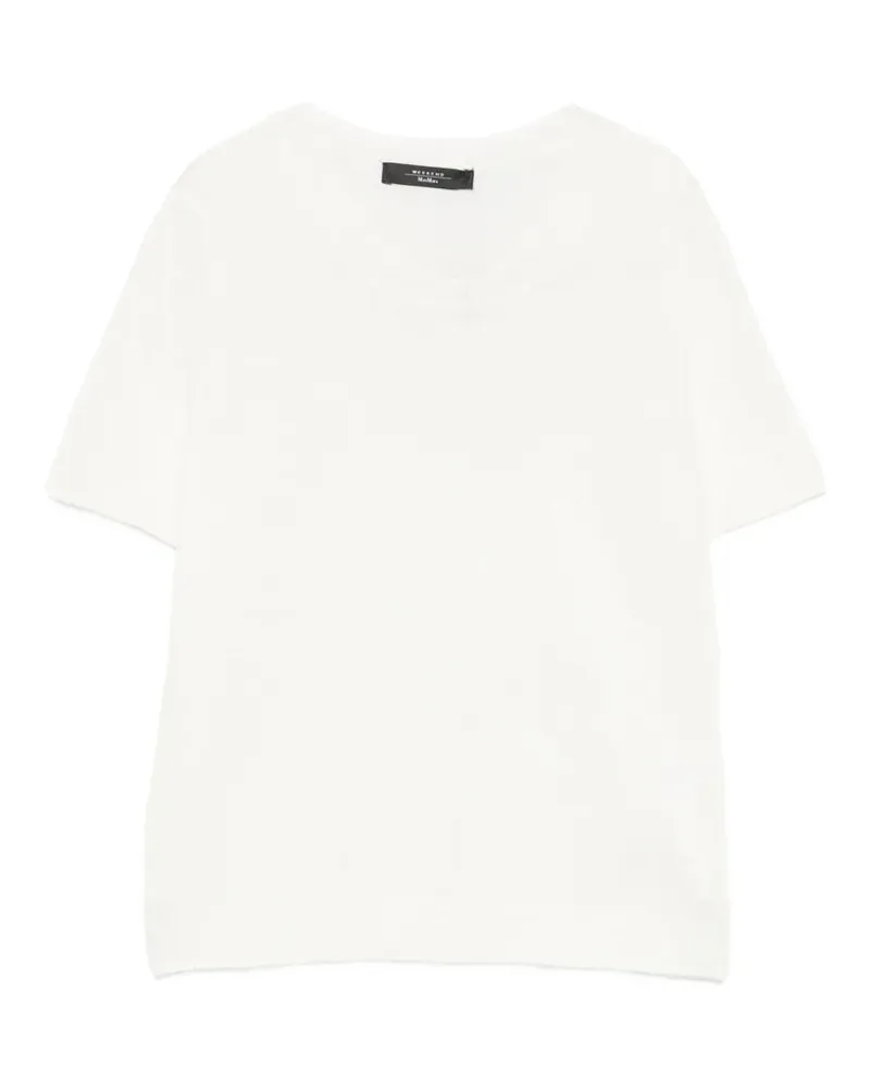 Max Mara Wkdpancone crew neck short-sleeve top - Weiß Weiß