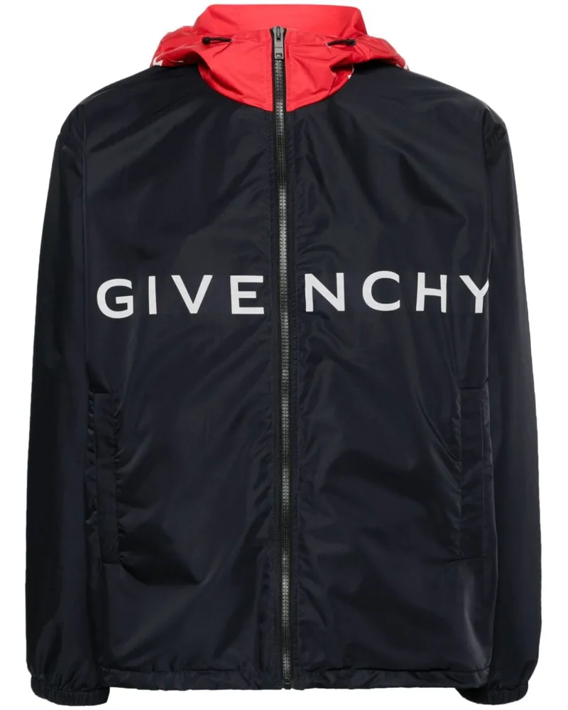 Givenchy Kapuzenjacke mit Logo-Print - Blau Blau