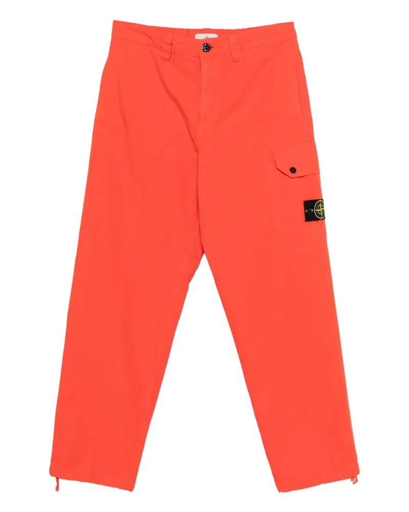 Stone Island Cargohose mit Kompass-Patch - Orange Orange