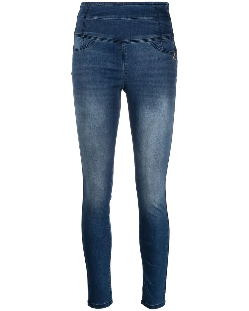 Patrizia Pepe Skinny-Jeans mit hohem Bund Blau