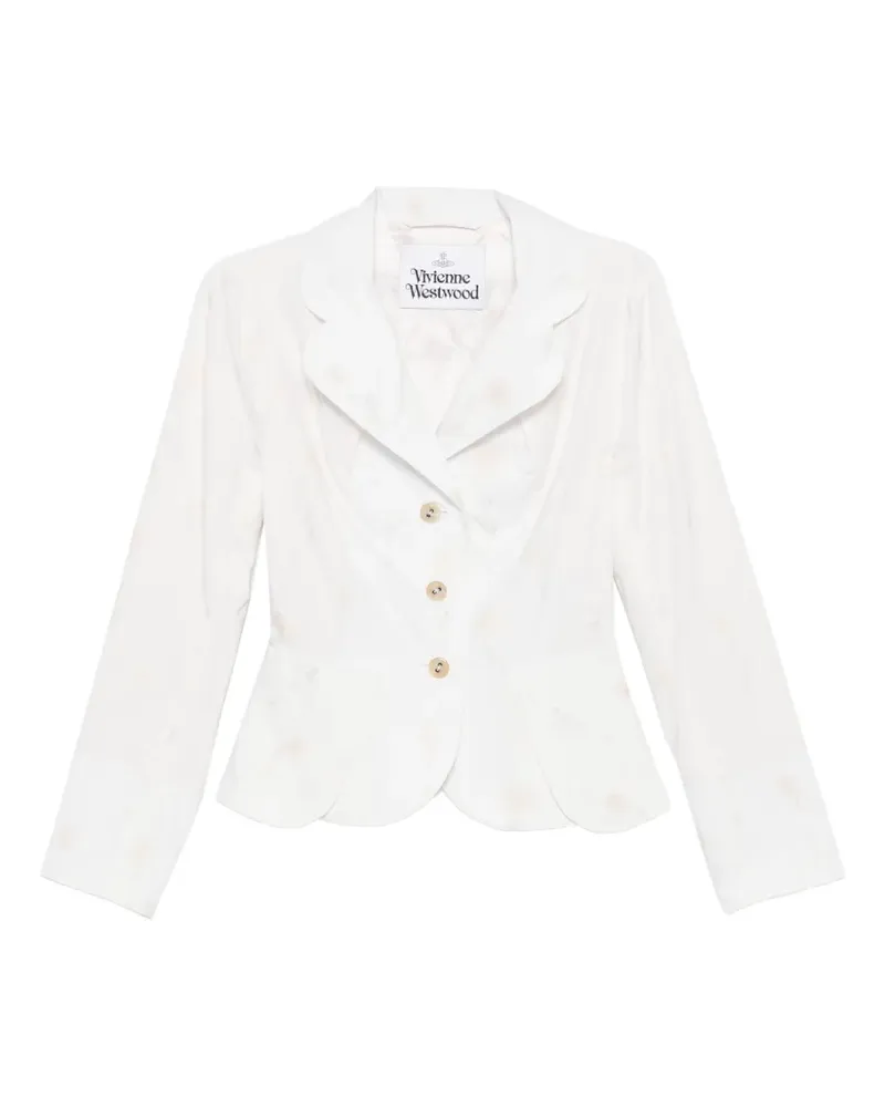 Vivienne Westwood embroidered-flower button jacket - Weiß Weiß