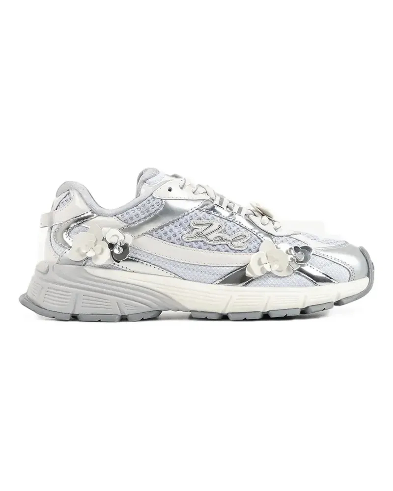 Karl Lagerfeld Sneakers mit Blumenapplikation - Grau Grau