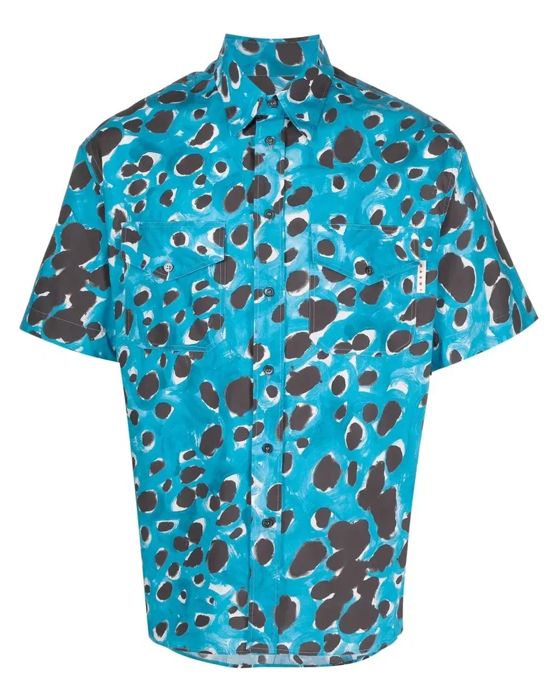 Marni Gepunktetes Hemd - Blau Blau