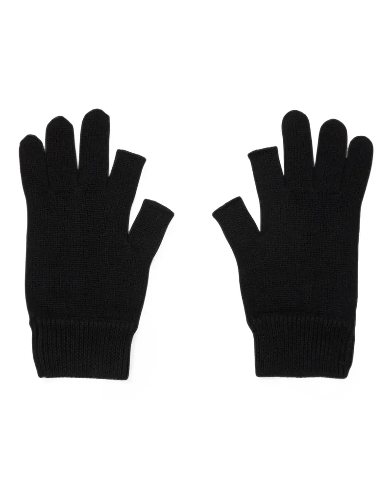 Rick Owens cut-out knit gloves - Schwarz Schwarz