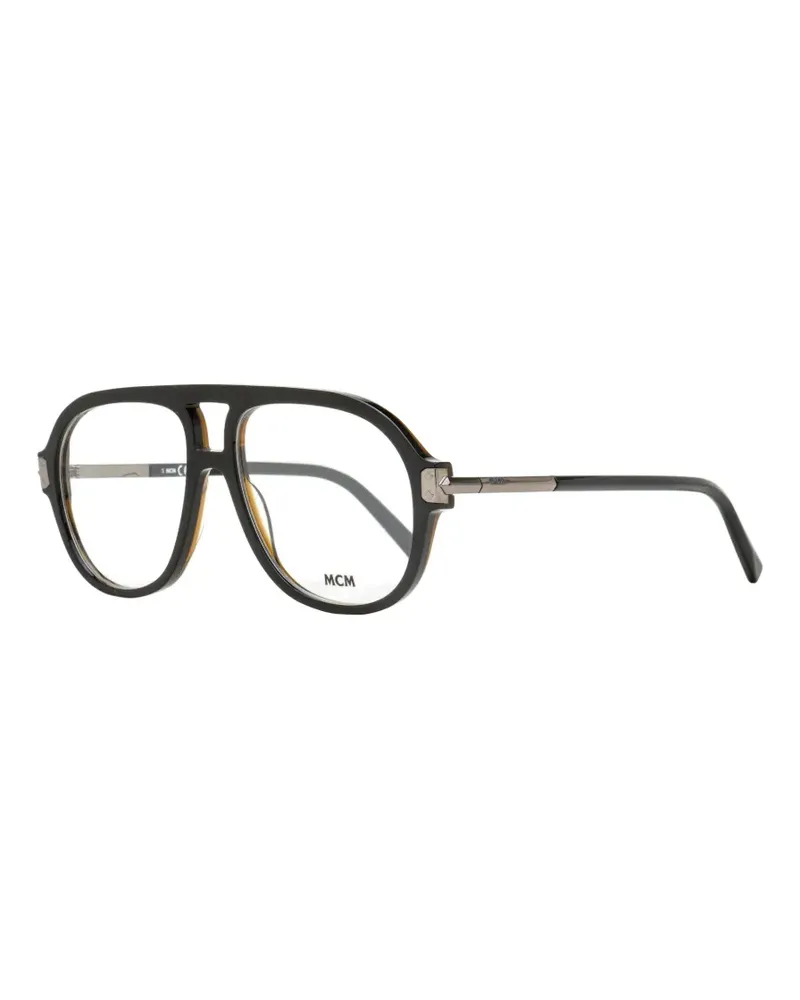 MCM double-bridge pilot-frame glasses - Schwarz Schwarz