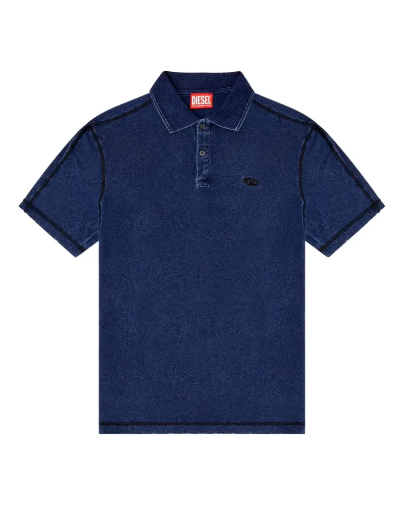 Diesel topstitch polo shirt - Blau Blau