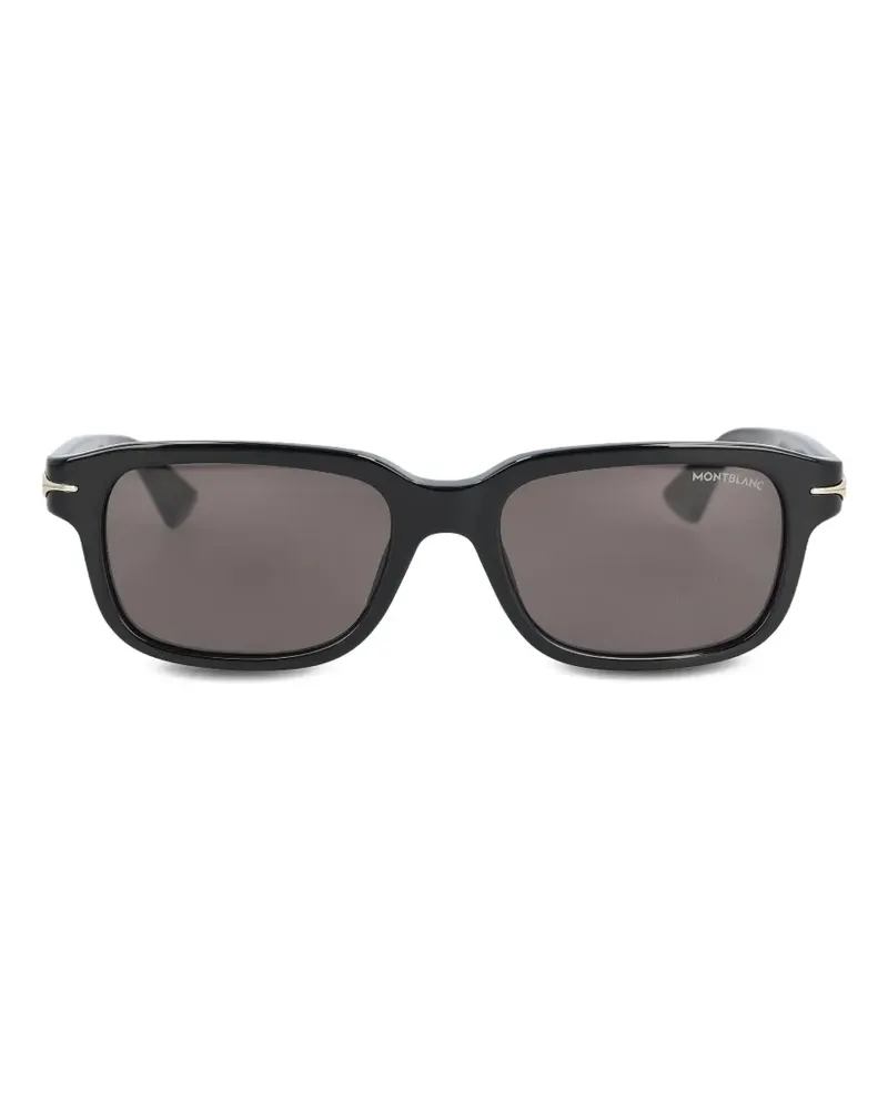 Montblanc Nib rectangular-frame sunglasses - Schwarz Schwarz
