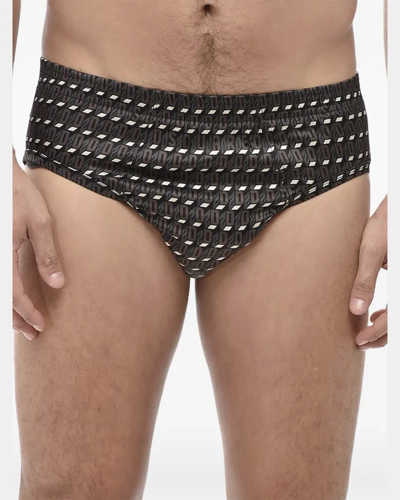 Dsquared2 Slip mit Logo-Print - Schwarz Schwarz