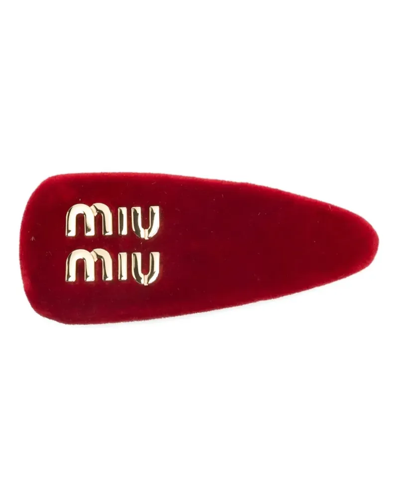 Miu Miu logo hair clip - Rot Rot