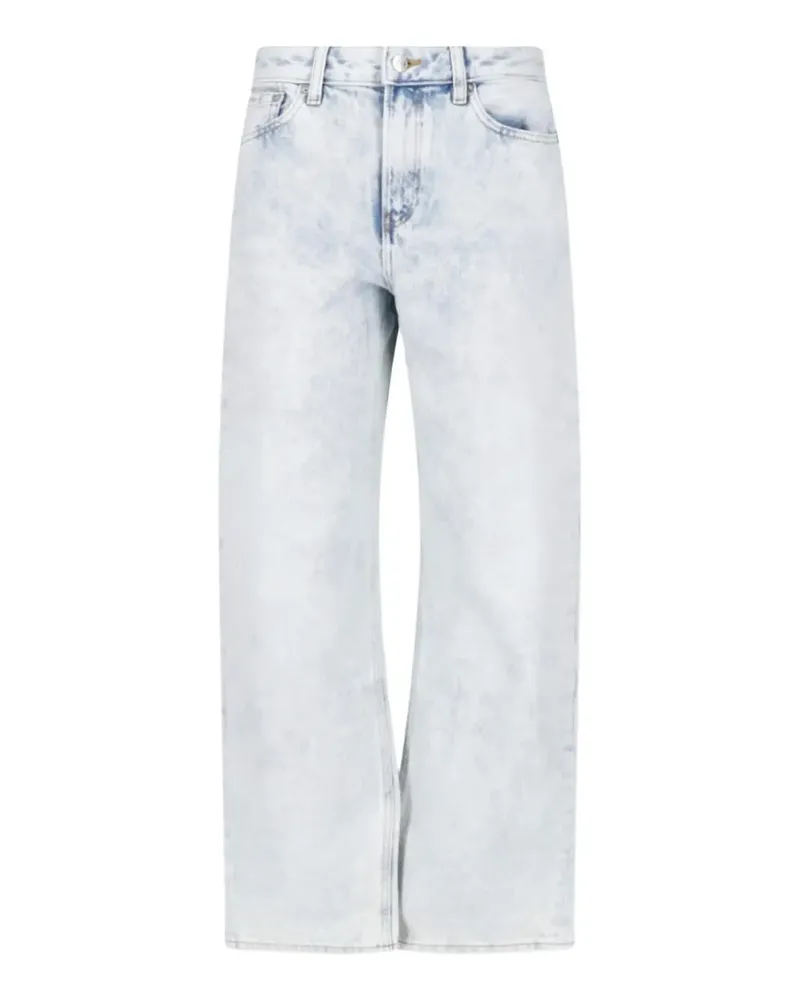 Calvin Klein Gerade Jeans mit Acid-Wash-Effekt - Blau Blau