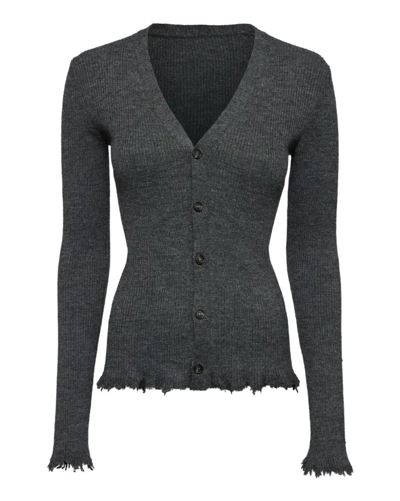 Maison Margiela Cardigan im Distressed-Look - Grau Grau