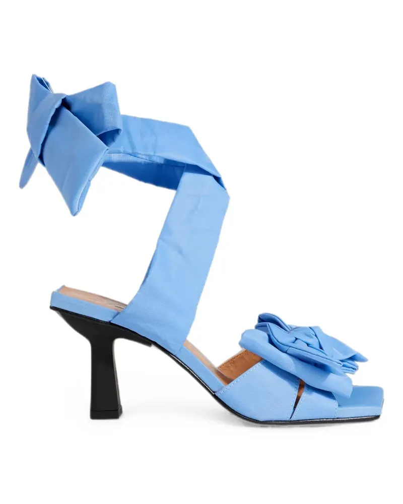 Ganni Sandalen mit Schleifendetail - Blau Blau