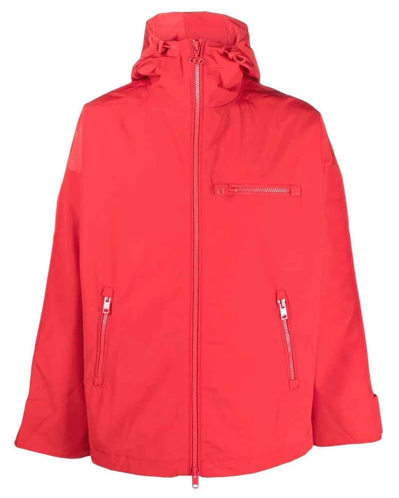 Diesel W-Hennes Parka mit Logo - Rot Rot