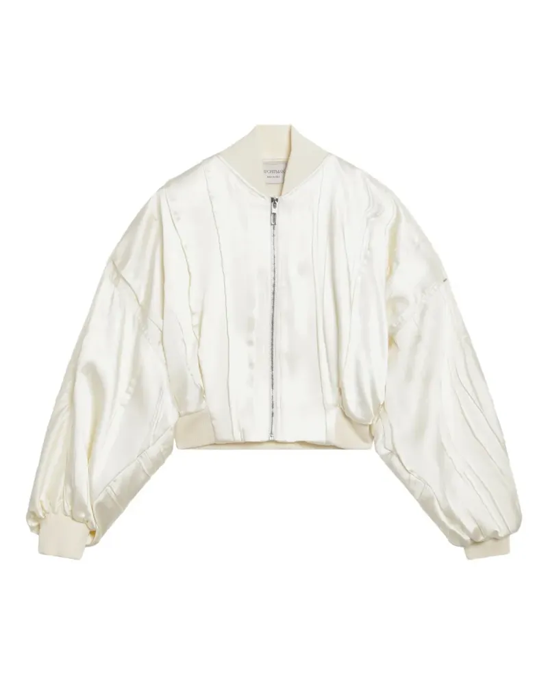 SPORTMAX Gerippte Bomberjacke - Nude Nude