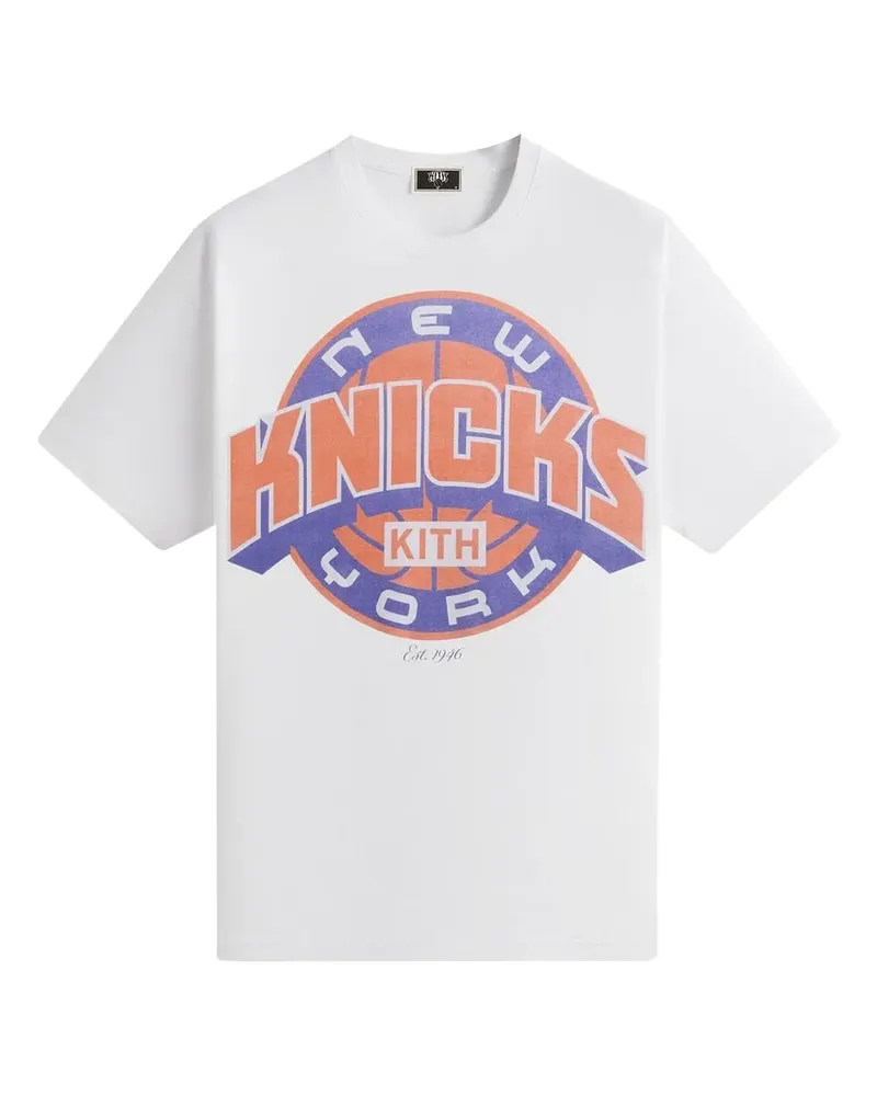 KITH New York Knicks T-Shirt mit Logo - Weiß Weiß