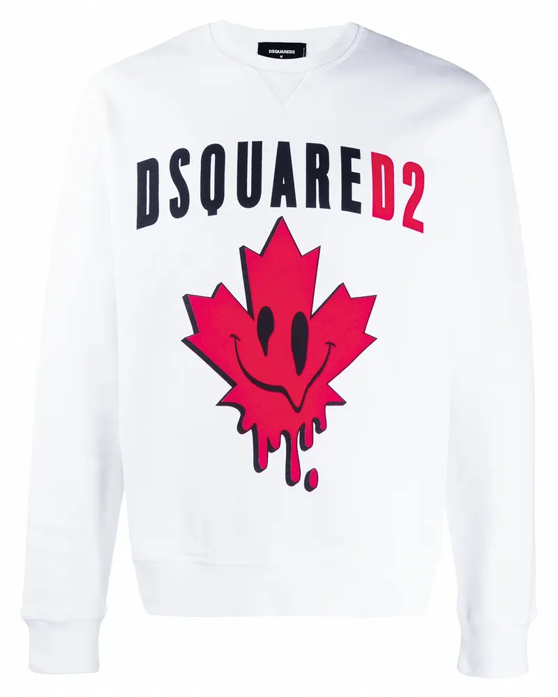 Dsquared2 Sweatshirt mit Logo - Weiß Weiß