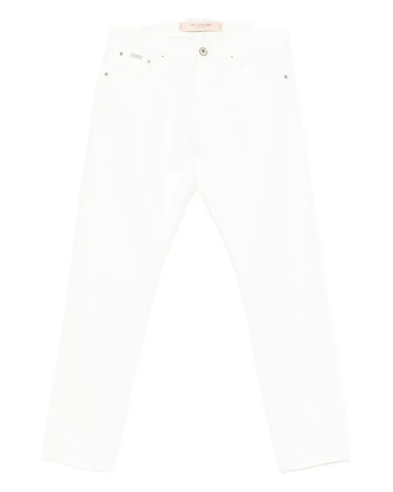 Yes London Jeans mit Knopfverschluss - Weiß Weiß