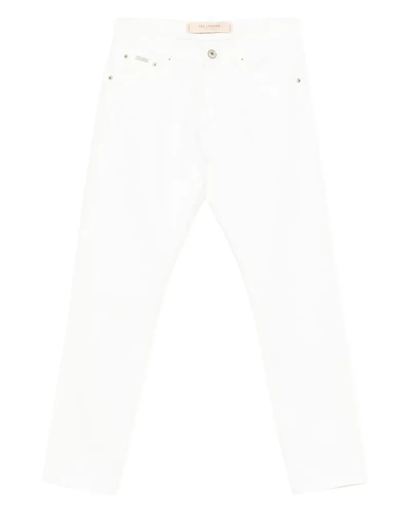 Yes London Jeans mit Knopfverschluss - Weiß Weiß