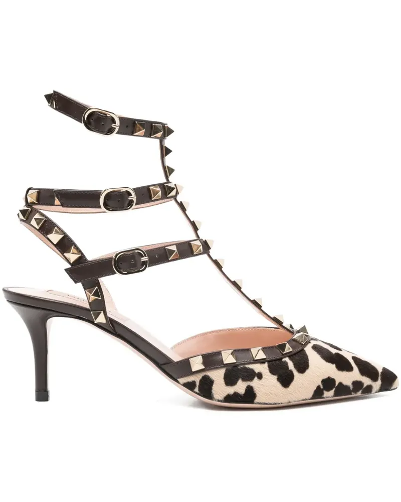Valentino Garavani Pumps mit Leoparden-Print 70mm - Nude Nude