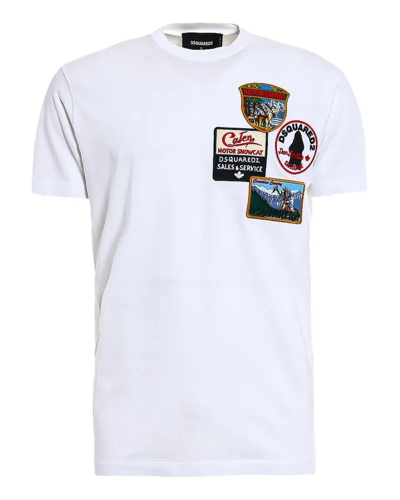 Dsquared2 T-Shirt mit Patch-Detail - Weiß Weiß
