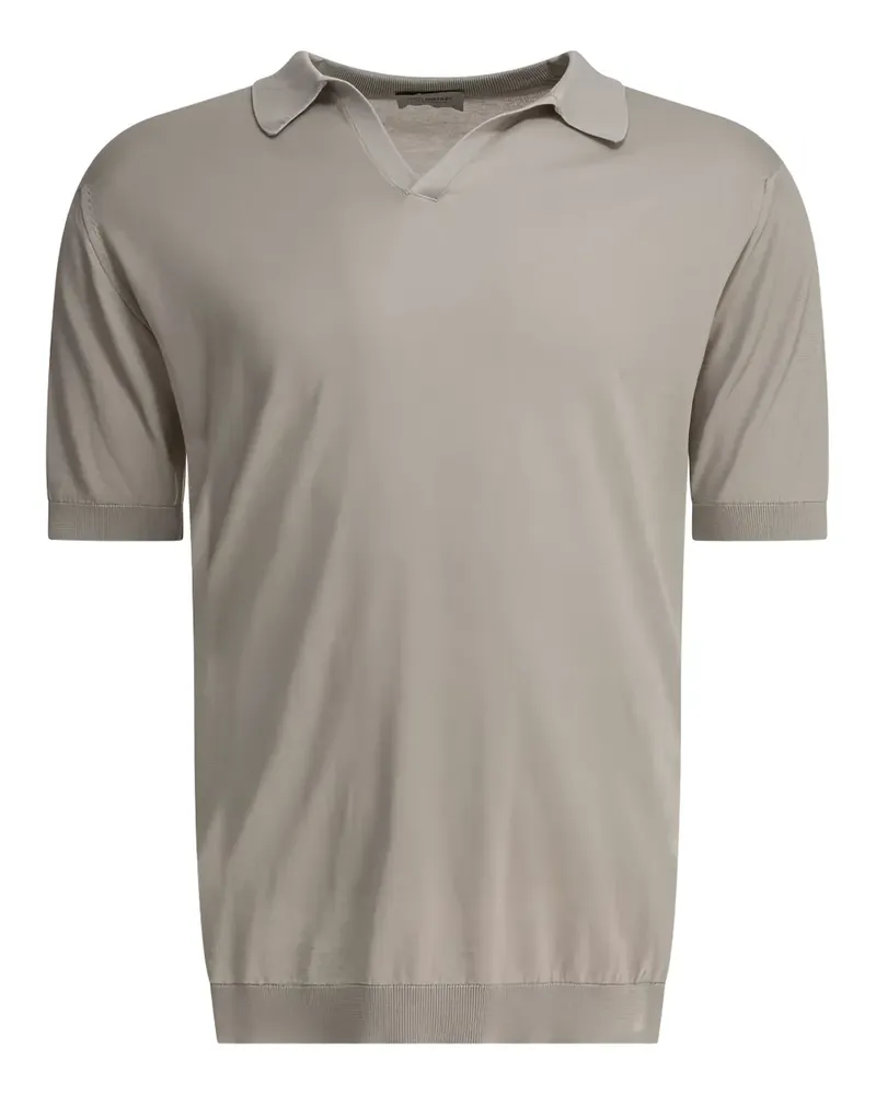 John Smedley Poloshirt mit kurzen Ärmeln - Grau Grau