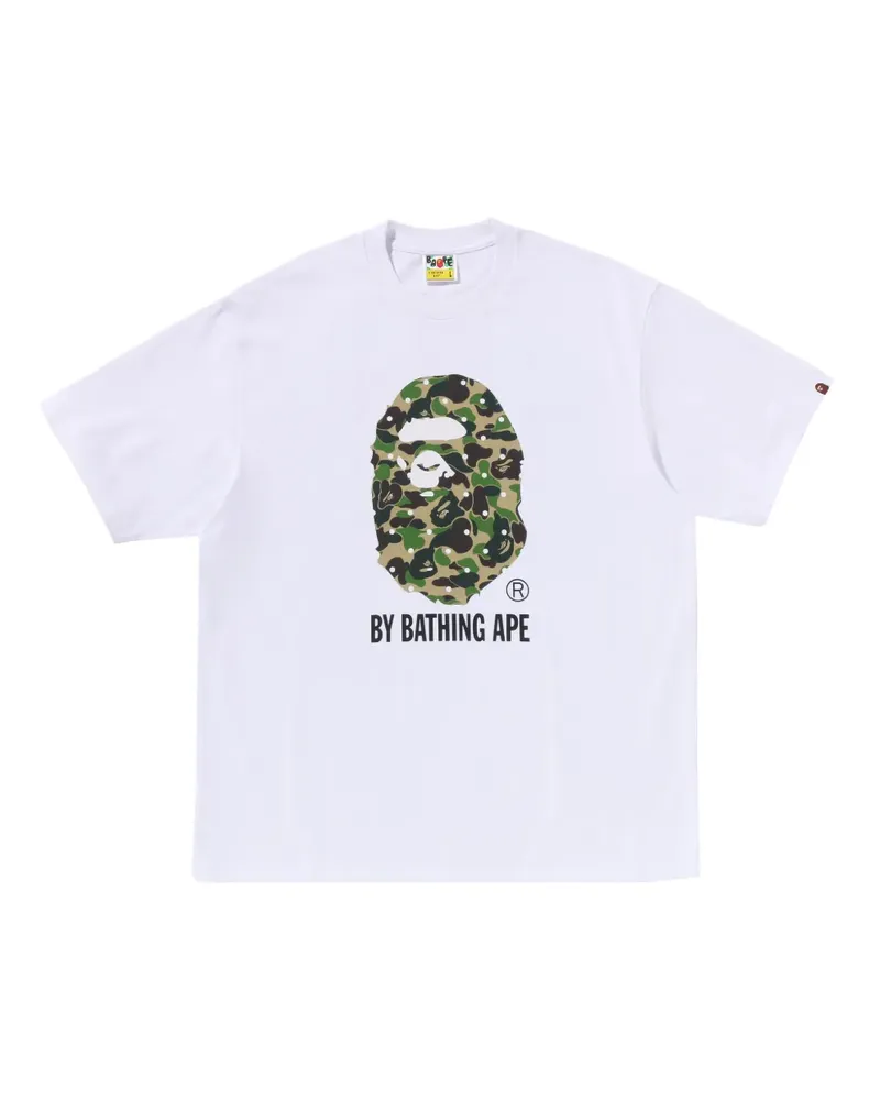 BAPE T-Shirt mit Camouflage-Print - Weiß Weiß
