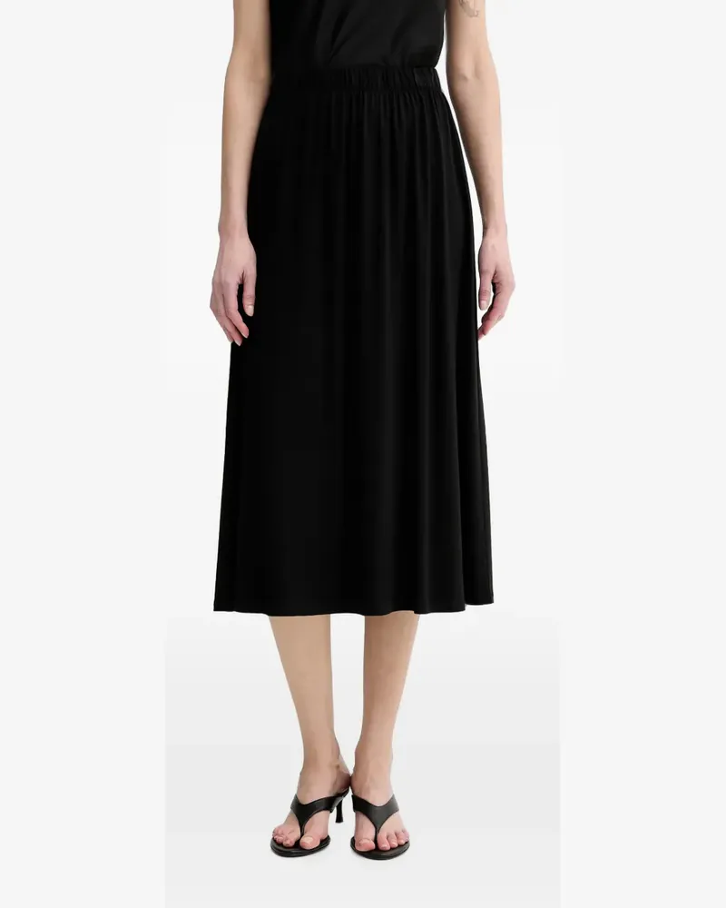 Marc O'Polo elasticated gathered midi skirt - Schwarz Schwarz