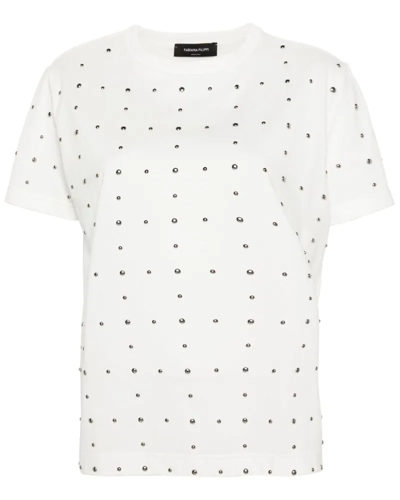 Fabiana Filippi T-Shirt mit Logo - Weiß Weiß