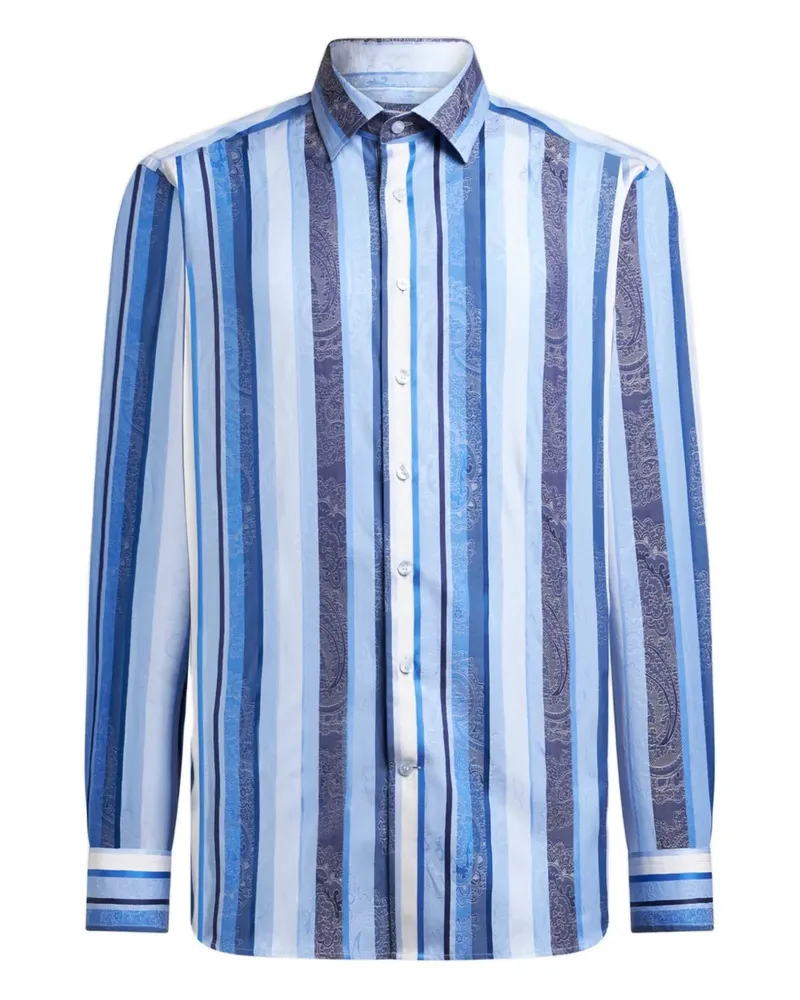 Etro Gestreiftes Hemd - Blau Blau
