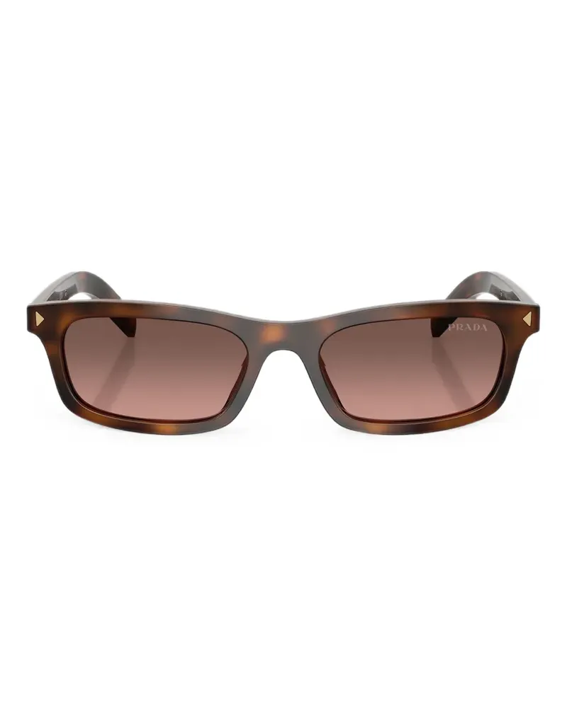 Prada Eckige Sonnenbrille in Schildpattoptik - Braun Braun