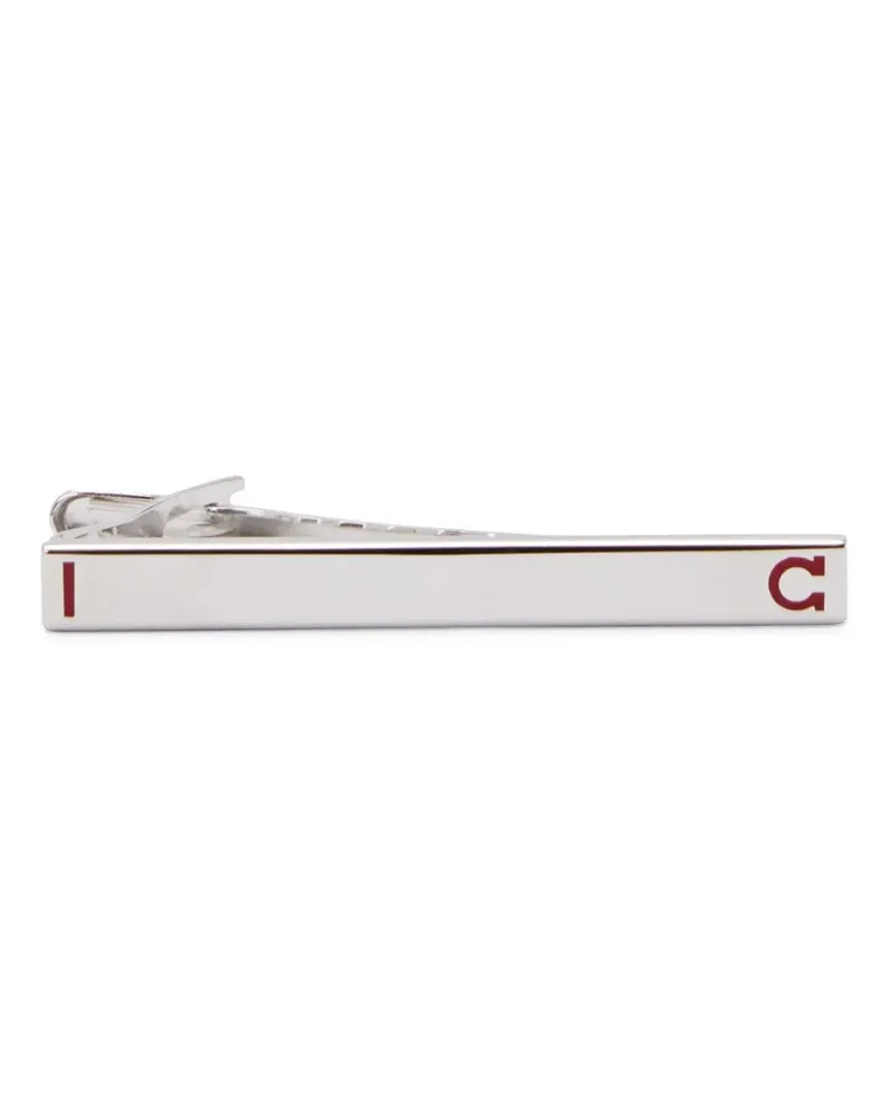 Ferragamo Krawattenklammer mit Logo - Silber Silber