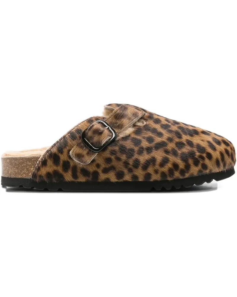 Scholl Fae Mules mit Leoparden-Print - Braun Braun