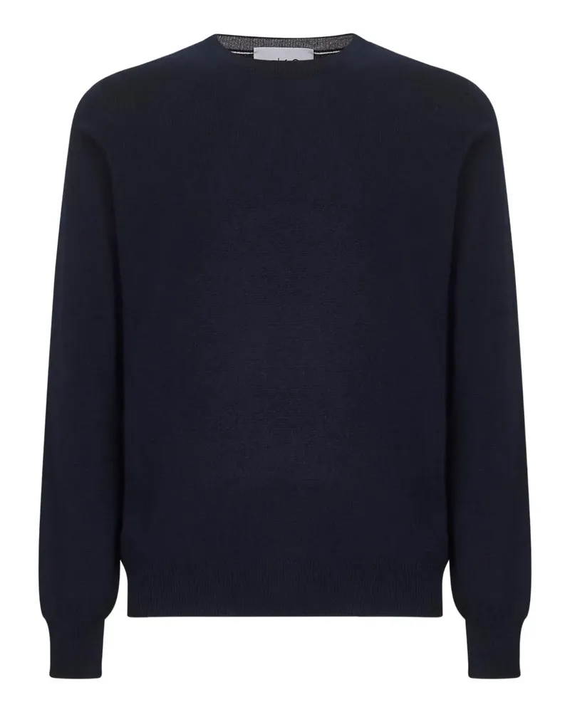 D4.0 Gerippter Pullover - Blau Blau