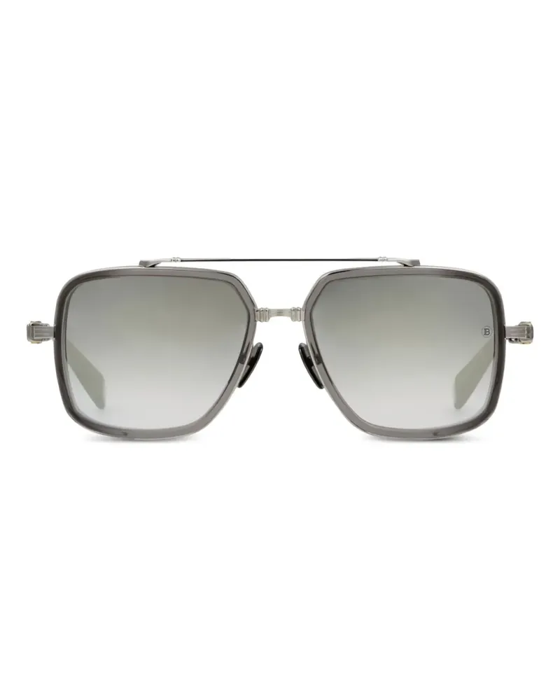 Balmain Officier squared-frame sunglasses - Grau Grau