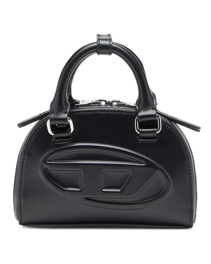 Diesel 1DR Dome embossed logo crossbody bag - Schwarz Schwarz