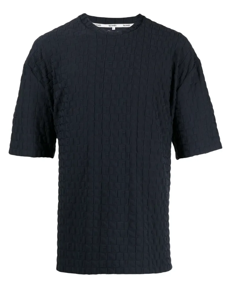 SUNNEI T-Shirt mit Logo-Prägung - Blau Blau