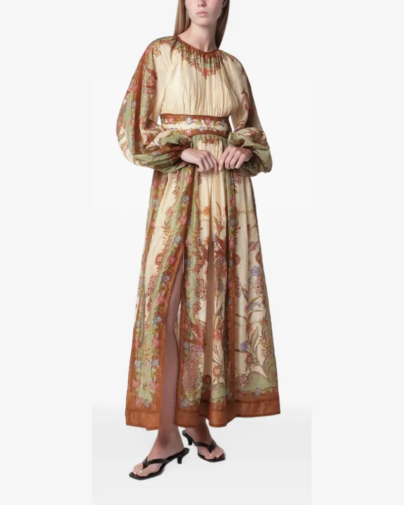 Zimmermann Indra waisted maxi dress - Nude Nude