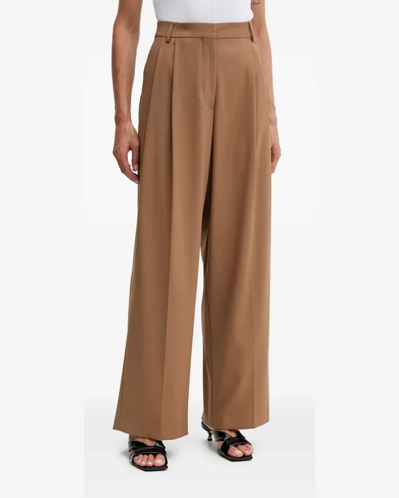 Fracomina pleated wide-leg trousers - Braun Braun