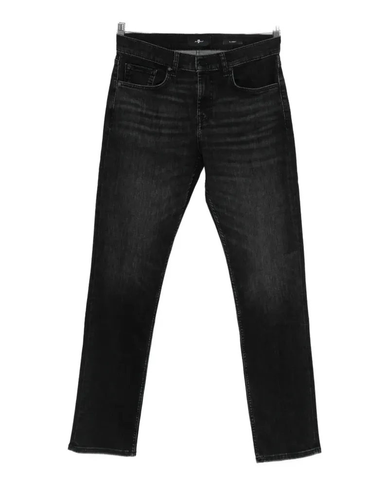 7 for all mankind black slim jeans - Schwarz Schwarz