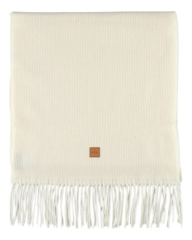 A.P.C. Gerippter Schal mit Fransen - Nude Nude