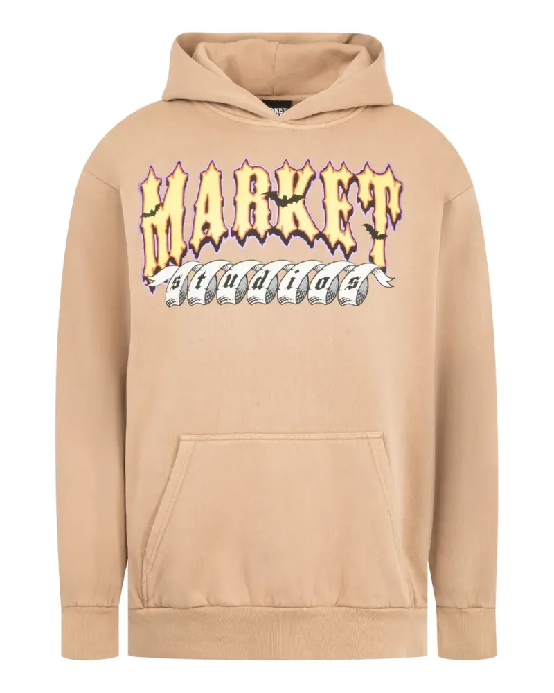 Market No Guts No Glory graphic-print hoodie - Braun Braun